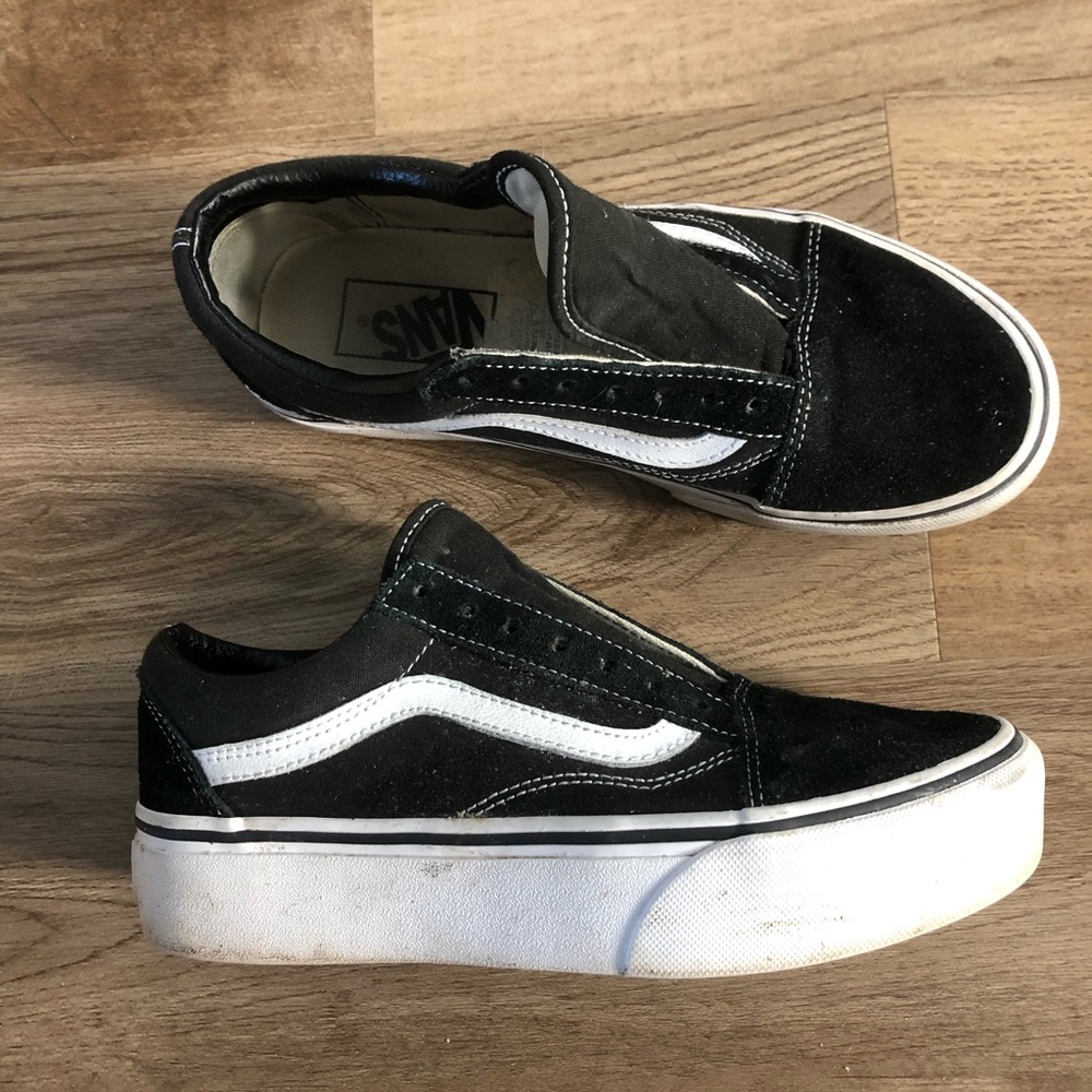 Platform Black Vans W6